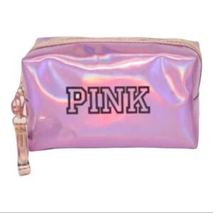 PINK Iridescent Metallic Pink Makeup Cosmetic Bag by Victoria’s Secret